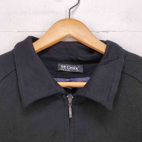 ST.CROIX 裏地総柄ジップアップ襟付きウールジャケット メンズ import:M