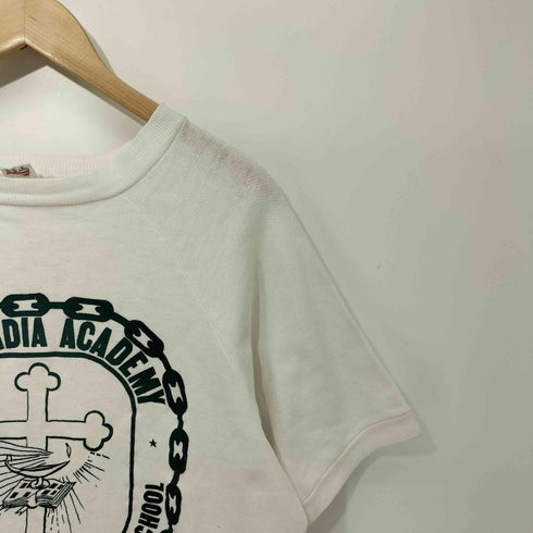 ヘインズ Hanes Sport 60s vintage フロッキープリント ラグラン 半袖 スウェット メンズ import:M