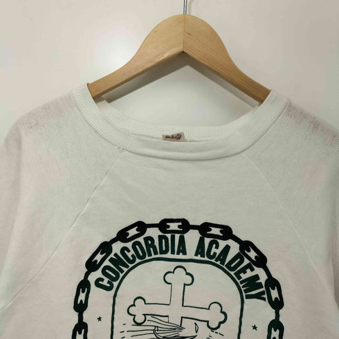 ヘインズ Hanes Sport 60s vintage フロッキープリント ラグラン 半袖 スウェット メンズ import:M