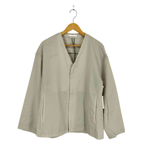 アタッチメント ATTACHMENT HARD TWISTED WOOL TROPICAL COLLARLESS JACKET メンズ 2