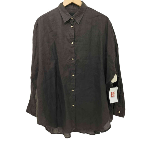 スピックアンドスパン Spick and Span 24SS 80リネンカシュクールビッグシャツ レディース