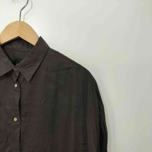 スピックアンドスパン Spick and Span 24SS 80リネンカシュクールビッグシャツ レディース