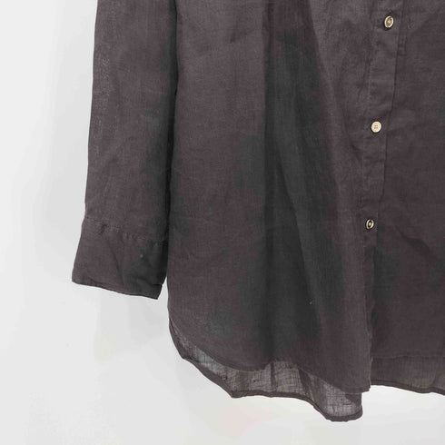 スピックアンドスパン Spick and Span 24SS 80リネンカシュクールビッグシャツ レディース
