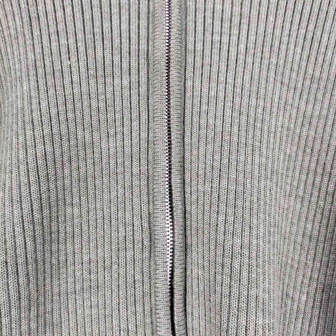 ミッシェルクラン MICHEL KLEIN HOMME ウール100% ボーダー ジップニット メンズ 46F