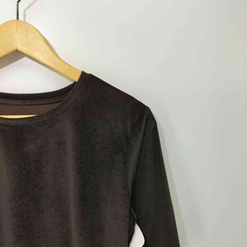 crewre シアーベロアクルーネックT レディース JPN:3