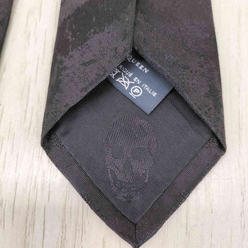 アレキサンダーマックイーン Alexander McQueen イタリア製 ジャガードシルクネクタイ メンズ