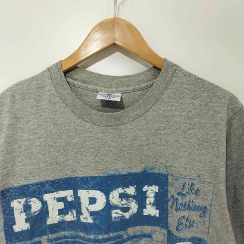 ペプシコーラ PEPSI COLA 90s USA製 袖/裾シングル クルーネック Tシャツ メンズ S/M