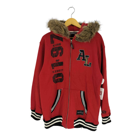 AB TECH 90S リブ切替 ファー ジップアップパーカー Y2K メンズ import:L