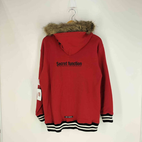 AB TECH 90S リブ切替 ファー ジップアップパーカー Y2K メンズ import:L