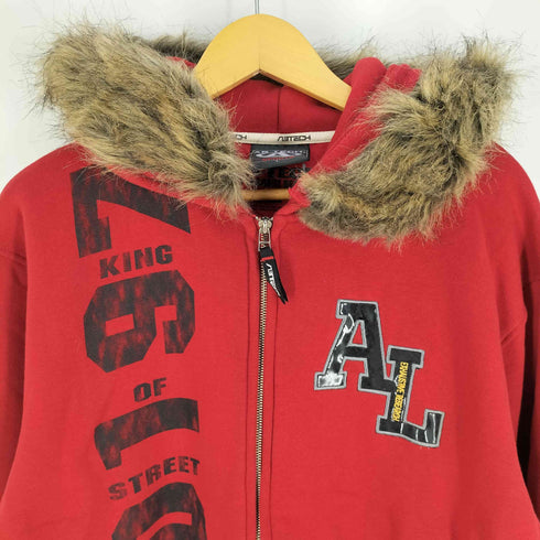 AB TECH 90S リブ切替 ファー ジップアップパーカー Y2K メンズ import:L