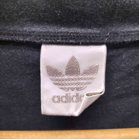 アディダス adidas 80-90S デサント製 ロゴ刺繍 3ストライプ S/S スキッパー カットソー ポロ シャツ メンズ M-L