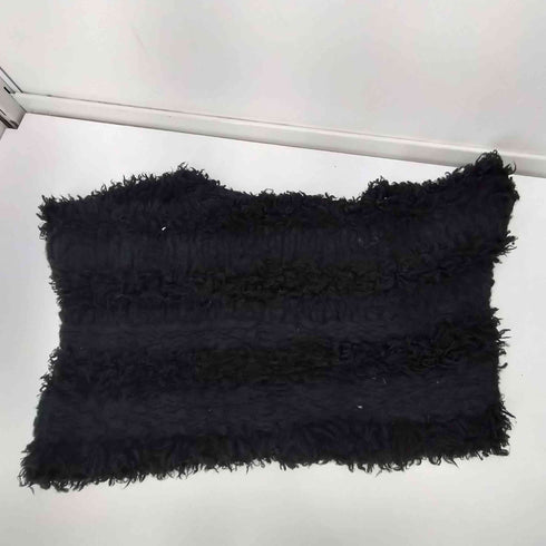 イッセイミヤケ ISSEY MIYAKE ウール ナイロン 混紡 ボア フリース アシンメトリー スヌード マフラー レディース ONE SIZE