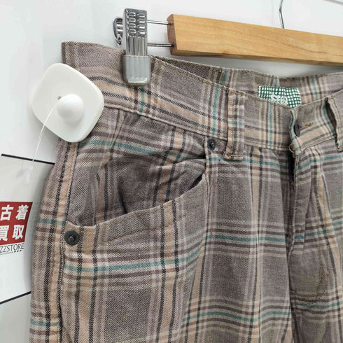 ステューシー Stussy 00S 紺タグ OLD チェック ハーフ パンツ ショーツ メンズ 34