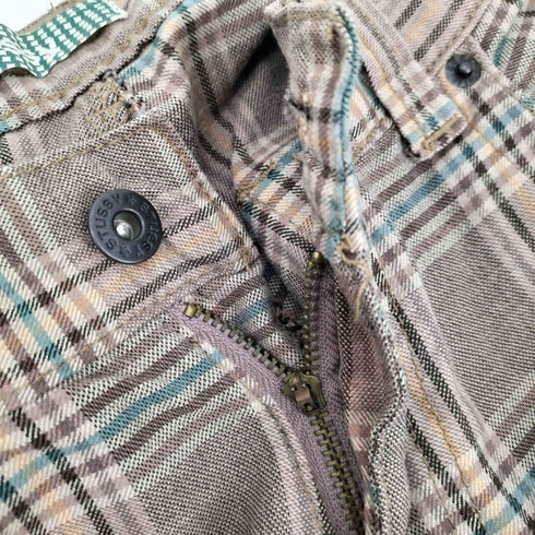 ステューシー Stussy 00S 紺タグ OLD チェック ハーフ パンツ ショーツ メンズ 34