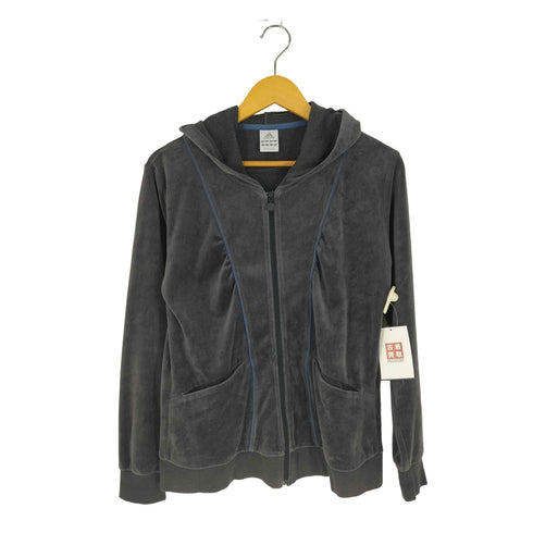 アディダス adidas パイピング ベロア ジップアップパーカー レディース import:M