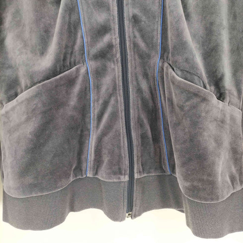 アディダス adidas パイピング ベロア ジップアップパーカー レディース import:M