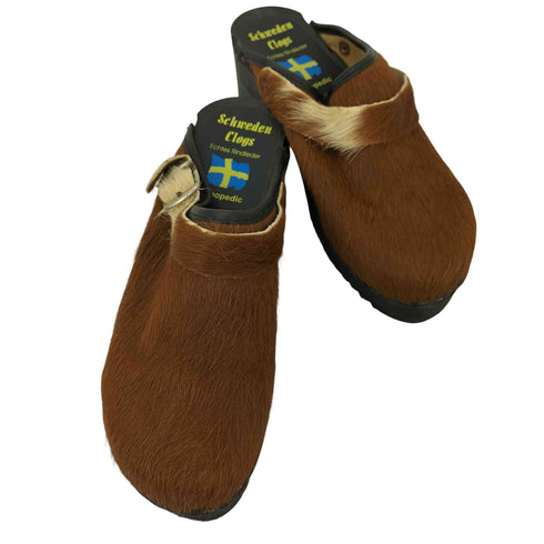 schweden Clogs ハラコ クロッグ ヒール サボ サンダル レディース EUR:38