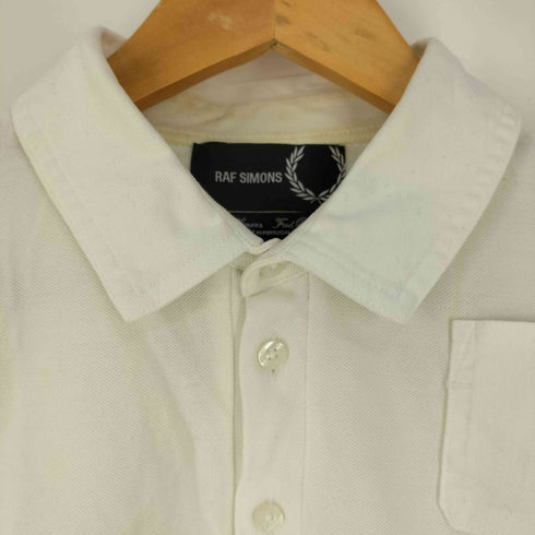 ラフシモンズ RAF SIMONS logo-embroidered cotton polo shirt ロゴ刺繍 鹿の子ポロシャツ メンズ 38