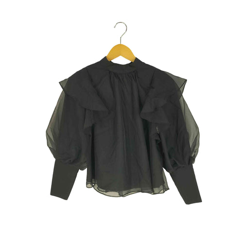 リリーブラウン Lily Brown オーガンザラッフルフリルボウブラウス レディース ONE SIZE