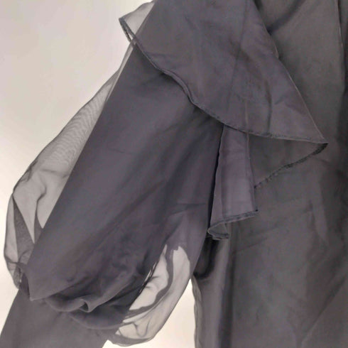 リリーブラウン Lily Brown オーガンザラッフルフリルボウブラウス レディース ONE SIZE