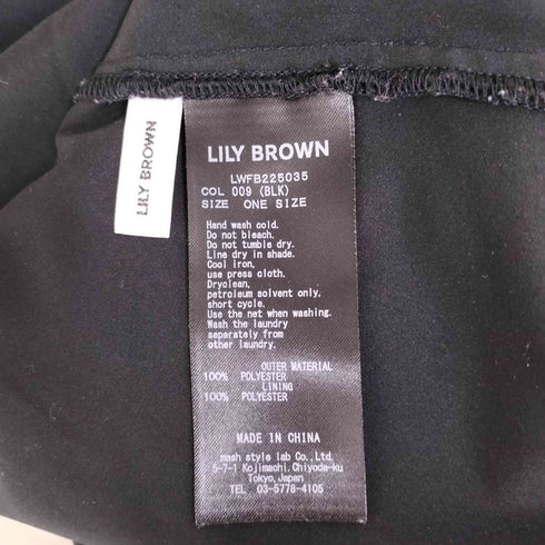 リリーブラウン Lily Brown オーガンザラッフルフリルボウブラウス レディース ONE SIZE