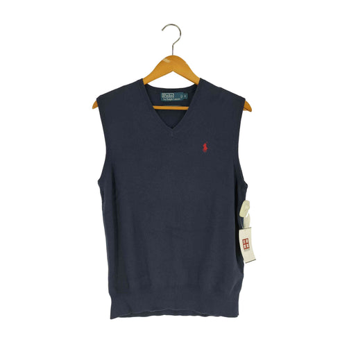ポロバイラルフローレン Polo by RALPH LAUREN 90-00s PIMA COTTON ポニー刺繍 Vネック コットンニットベスト メンズ import:S