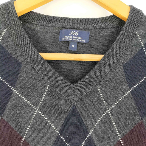 ブルックスブラザーズ 346 BROOKS BROTHERS 90-2000S ウール アーガイル Vネックニット メンズ JPN:3