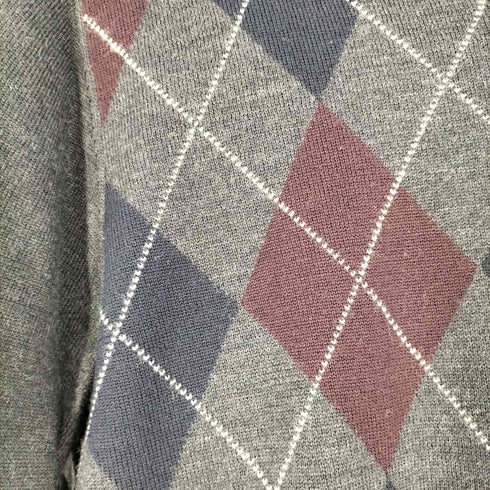 ブルックスブラザーズ 346 BROOKS BROTHERS 90-2000S ウール アーガイル Vネックニット メンズ JPN:3