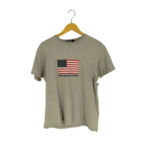 ポロバイラルフローレン Polo by RALPH LAUREN 90-00s 星条旗 クルーネック半袖Tシャツ メンズ 160