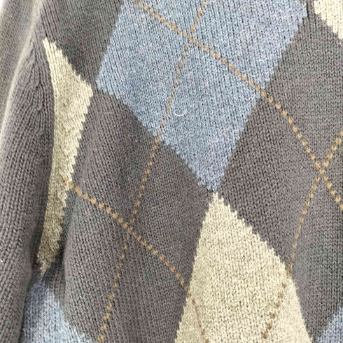 ノーティカ NAUTICA 00S アーガイル コットン Vネックニット メンズ import:S