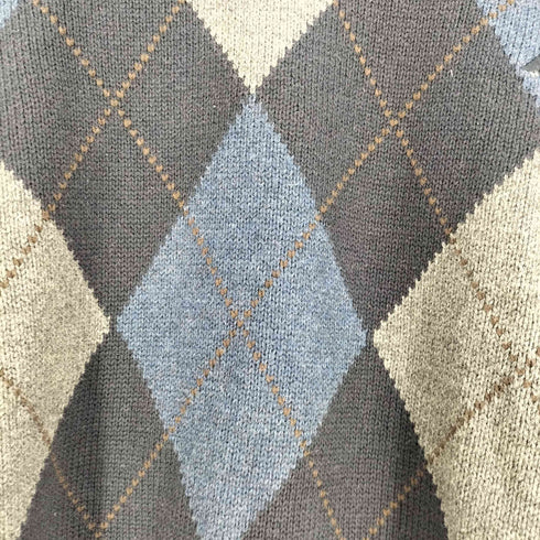 ノーティカ NAUTICA 00S アーガイル コットン Vネックニット メンズ import:S