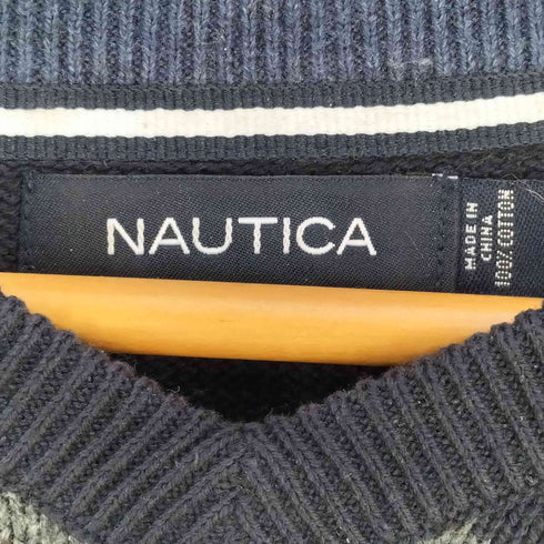 ノーティカ NAUTICA 00S アーガイル コットン Vネックニット メンズ import:S