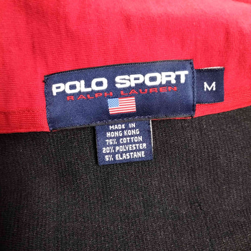 ポロスポーツラルフローレン POLO SPORT RALPH LAUREN 90-00s ロゴ刺繍 ハーフジップ スウェットプルオーバー メンズ import:M