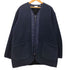 ユニクロ UNIQLO フリースノーカラーコート ネイビー Lサイズ メンズ JPN:L
