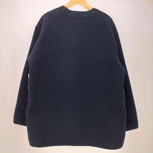 ユニクロ UNIQLO フリースノーカラーコート ネイビー Lサイズ メンズ JPN:L
