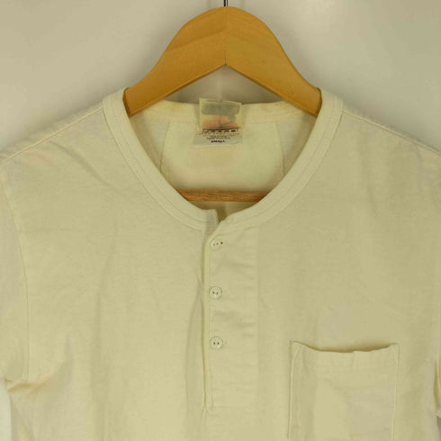 グラッドハンド GLADHAND 裾シングル ヘンリーネック 半袖Tシャツ メンズ import:S