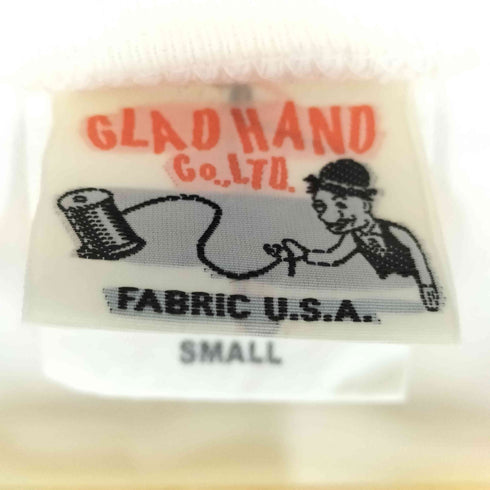 グラッドハンド GLADHAND 裾シングル ヘンリーネック 半袖Tシャツ メンズ import:S