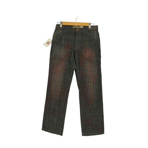 ギャップ Gap 90-2000S OLD ARMY ペイント加工 ベイカーデニムパンツ メンズ 31×32