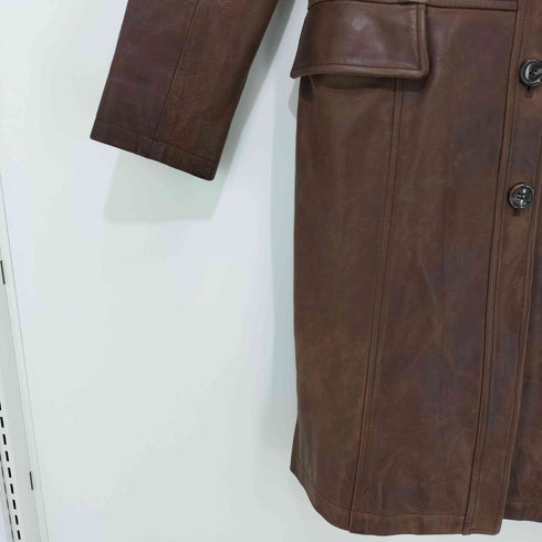 Private Label 羊革 ラムレザー ステンカラーコート レディース JPN:M