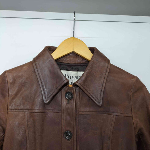 Private Label 羊革 ラムレザー ステンカラーコート レディース JPN:M