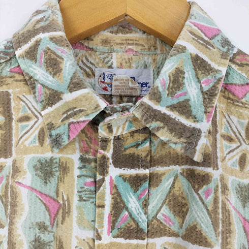 レインスプーナー Reyn Spooner 90S 水着タグ シアサッカー ヨット アロハシャツ メンズ import:S