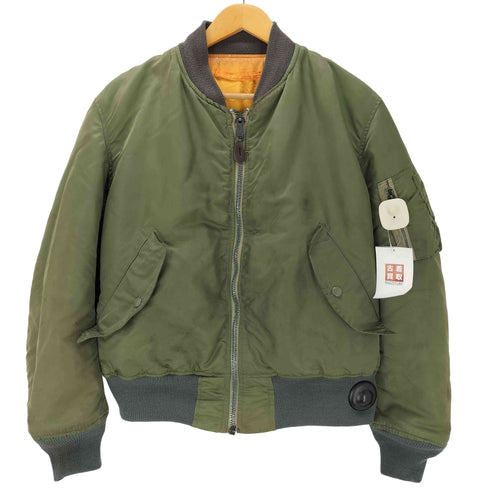 アルファインダストリーズ ALPHA INDUSTRIES 70-80S USA製 MA-1 フライト ジャケット EMAR ジップ メンズ import:M