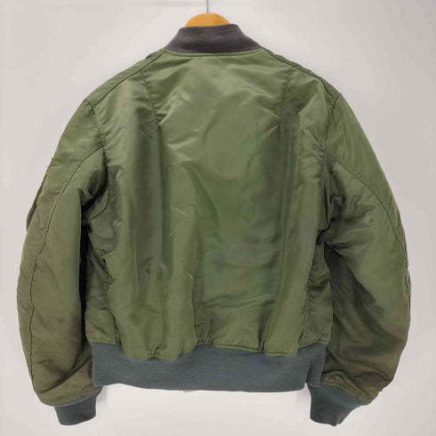アルファインダストリーズ ALPHA INDUSTRIES 70-80S USA製 MA-1 フライト ジャケット EMAR ジップ メンズ import:M