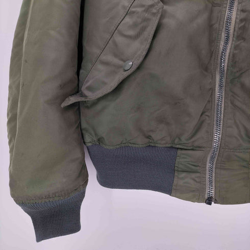 アルファインダストリーズ ALPHA INDUSTRIES 70-80S USA製 MA-1 フライト ジャケット EMAR ジップ メンズ import:M
