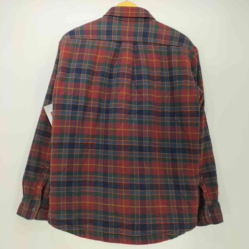 ランズエンド LANDS END 00s 裏ボア チェック シャツジャケット ネル メンズ import:M