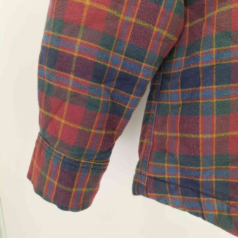 ランズエンド LANDS END 00s 裏ボア チェック シャツジャケット ネル メンズ import:M