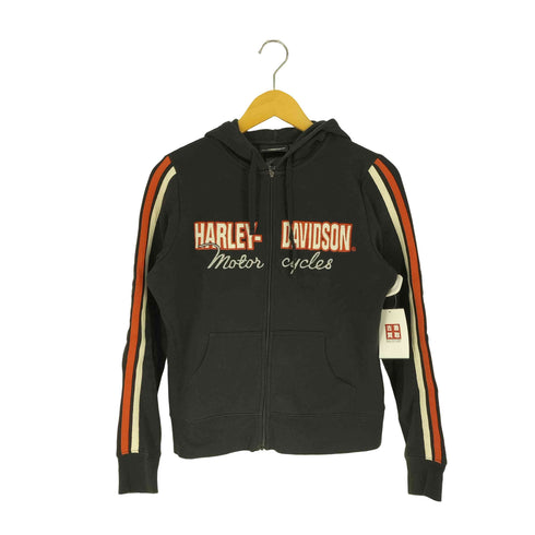 ハーレーダビッドソン HARLEY-DAVIDSON ロゴ刺繍 ジップアップパーカー レディース import:M