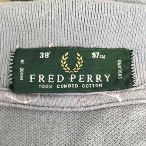 フレッドペリー FRED PERRY 90S 英国製 ロゴ刺繍 鹿の子ポロシャツ メンズ UK:38