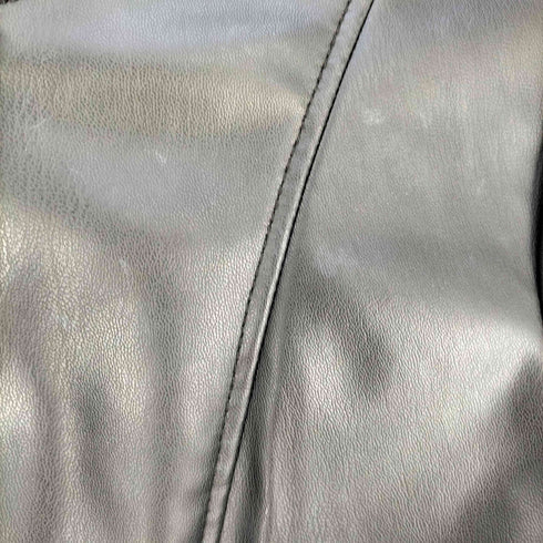 ザラ ZARA ジップデザイン フェイクレザー ノーカラージャケット レディース import:S