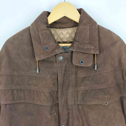 CULTURE cuero legítimo 裏地キルティング リアルスエードブルゾン メンズ import:S
